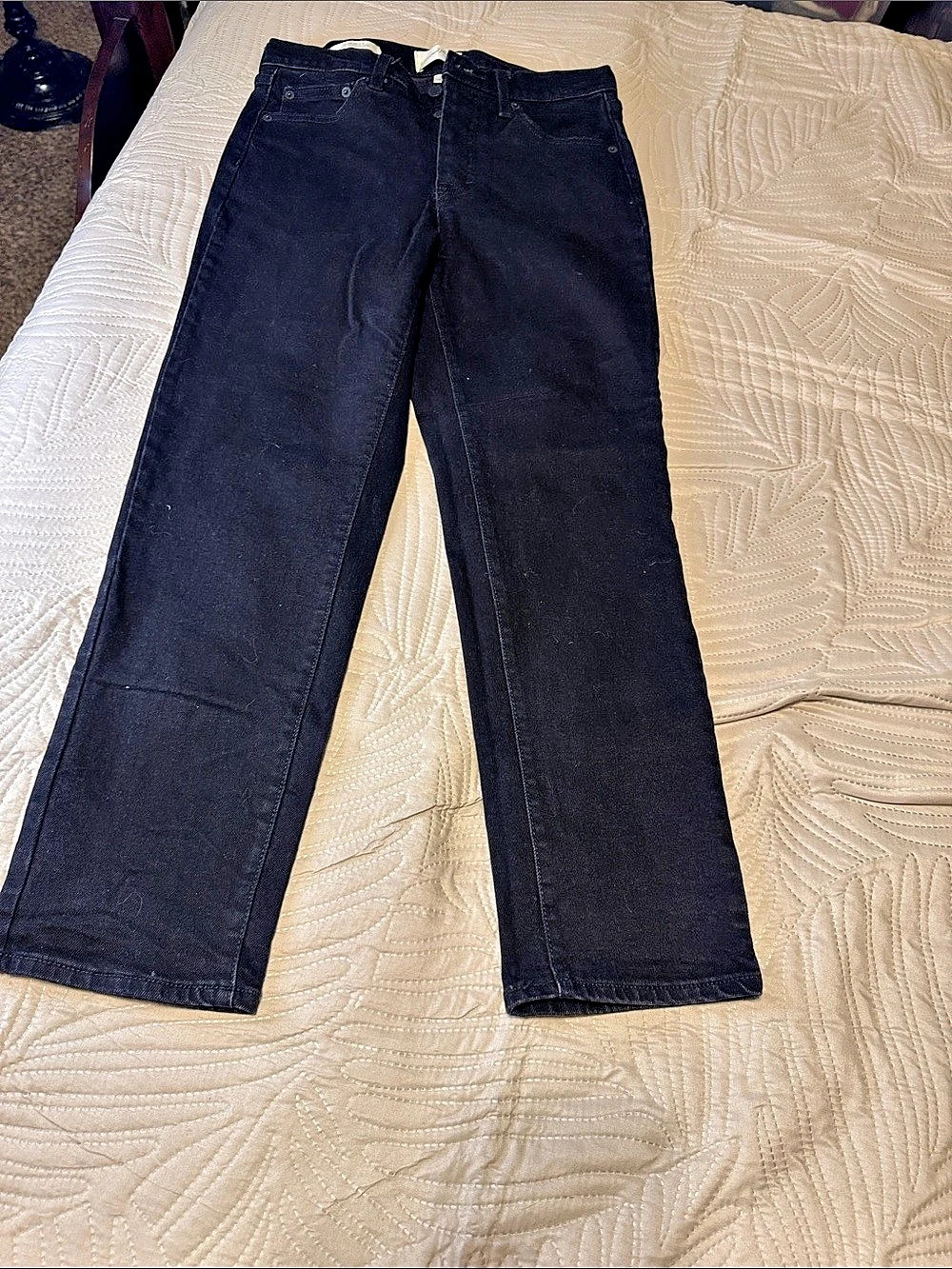 Universal Thread Mid Rise Slim Black Straight Leg Jeans Size 6R